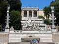 Rome - Fountain of the Goddess Roma in Piazza del Popolo Royalty Free Stock Photo