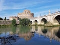 Roma - Castel Sant`Angelo dalla sponda del Tevere