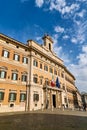 Rome Lazio Italy. The Palazzo Montecitorio is a palace seat of the Chamber of Deputies, the lower house of the Italian Parliament