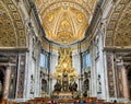 Rome Lazio Italy. Saint Peter\'s Basilica in Saint Peter\'s Square. Bernini\'s Cathedra Petri and Gloria