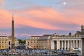 Rome Lazio Italy. Saint Peter\'s Square at dusk