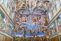 Rome Lazio Italy. The Vatican Museums in Vatican City. Sistine Chapel by Michelangelo. The Last Judgement