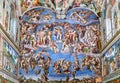 Rome Lazio Italy. The Vatican Museums in Vatican City. Sistine Chapel by Michelangelo. The Last Judgement Royalty Free Stock Photo