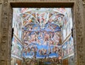 Rome Lazio Italy. The Vatican Museums in Vatican City. Sistine Chapel by Michelangelo. The Last Judgement Royalty Free Stock Photo