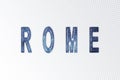 Rome lettering, Rome milky way letters, transparent background