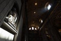 Inside the St Peter`s Basilica or San Pietro in Vatican City, Rome, Italy. Panoranma of the luxurious Renaissance interior. Saint Royalty Free Stock Photo