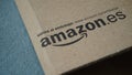 Amazon box detail with the spanish wording and the link to evaluate