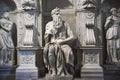 Rome, Moses by Michelangelo on the tomb of Pope Julius II in Saint Peter in chains (San Pietro in Vincoli) Royalty Free Stock Photo