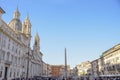 Rome, Navona square Piazza Navona church of St Agnese and fountain of the four rivers by Bernini