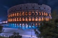 Rome night Colosseum. Cityscape, coliseum with night light Royalty Free Stock Photo