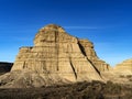 Rome Oregon desert mountain peak soars into a blue sky