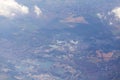 Rome and the outskirts view from an airplane Royalty Free Stock Photo