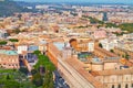 Rome panorama building evening. Rome rooftop view with ancient architecture in Italy Royalty Free Stock Photo