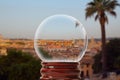 Roman panorama in a glass bowl