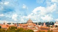 Rome panorama, Italy. Rome landmark architecture Royalty Free Stock Photo