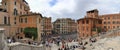 Rome. Panoramic view from the stair on a Spanish square