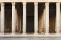 Rome Pantheon Facade Part Royalty Free Stock Photo