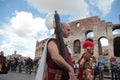 Rome Parade Actor Carrying a Fasce Royalty Free Stock Photo