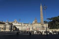 Rome piazza del Popolo with the flaminio obelsico in the foreground