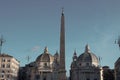 Rome, Piazza del Popolo. Twin churches
