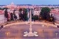 Rome. Piazza del Popolo. Royalty Free Stock Photo