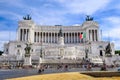 Rome, Piazza Venezia, Vittoriano. Altar of Fatherland or Altare della Patria - Monument of Victor Emmanuel 2, first king Royalty Free Stock Photo