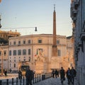 Rome picture street, view of the capital city of Italy on the sunny day