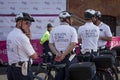 Rome Police Capital in service during the Race for the cure 2015, Rome. Italy