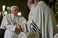 Rome/ Pope Benedictus XVI visit Synagogue of Rome Royalty Free Stock Photo