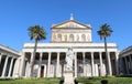 Rome, RM, Italy - August 16, 2020: Basilica Of Saint Paul outdis Royalty Free Stock Photo