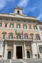Rome, RM, Italy - August 18, 2020: Palace Montecitorio seat of t