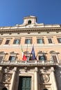 Rome, RM, Italy - March 3, 2019: Montecitorio Palace seat of the