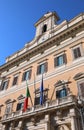 Rome, RM, Italy - March 3, 2019: Palace of Montecitorio the seat