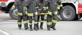 Rome, RM, Italy - May 10, 2018: firefighters transport an injur Royalty Free Stock Photo