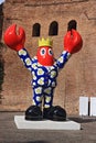 Rome`s Via Veneto hosts giant lobster artworks Royalty Free Stock Photo