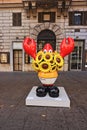 Rome`s Via Veneto hosts giant lobster artworks Royalty Free Stock Photo