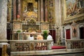 Rome - 7 September 2017 - celebration of the Holy Mass vetus ordo, Mass in Latin, in the days of the pilgrimage Royalty Free Stock Photo