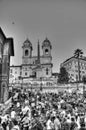 ROME - SEPTEMBER 20: People sitting on the Spanish Steps on Sept