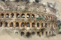 Rome sightseeing - the amazing Colosseum Royalty Free Stock Photo