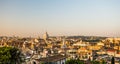 Rome skyline as seen from Pincio Italy