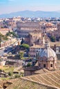 Rome skyline with the Colosseum visible in the back