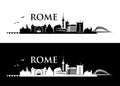 Rome skyline - Italy - vector illustration