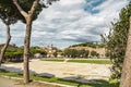 Rome skyline seen across Circus Maximus