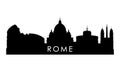 Rome skyline silhouette.