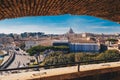 Rome skyline view from the Castel Sant`Angelo, Italy