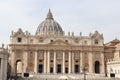 Rome, St. Peter`s Square, Piazza San Pietro, Saint Peters Basilica Royalty Free Stock Photo