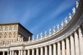 Rome Ã¢â¬â Piazza San Pietro St. Peter`s Square - Colonnade of the Bernini Gianlorenzo. Italy Royalty Free Stock Photo