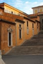 Rome. Stairs and terracota walls