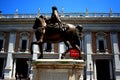 Rome-Statue in the Campidoliu Square.