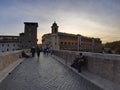 Rome - Street artists on the Ponte Fabricio Royalty Free Stock Photo